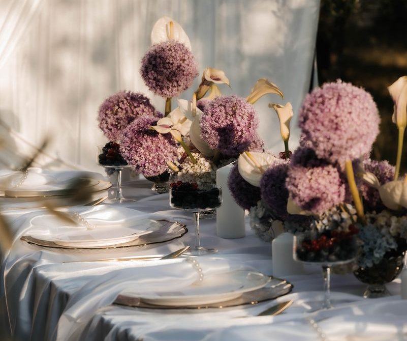 bespoke floral wedding table decor croatia